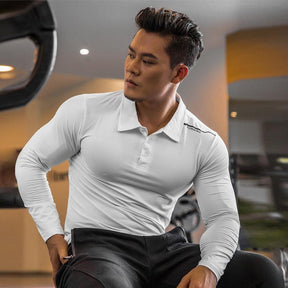 Camisa De Manga Comprida Fitness De Compressão Para Homens - My Store