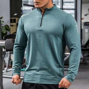 Camisa De Manga Comprida Fitness De Compressão Para Homens - My Store