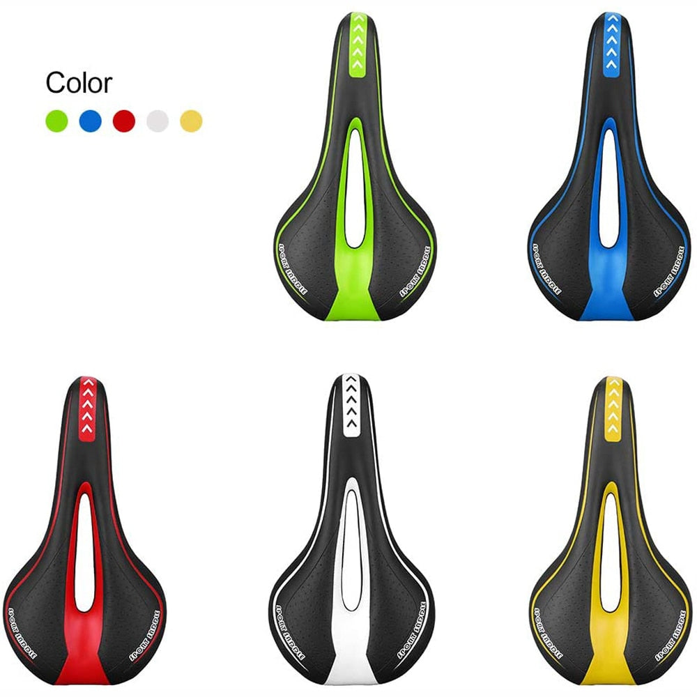 MTB Mountain Road Bike Seat Comfortable Gel Bicycle Saddle Shockproof Cycling Cushion Exercise Bike Saddle for Men Women