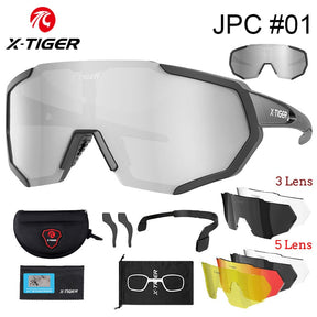 Óculos de Ciclismo X-TIGER com Lentes Polarizadas e Fotocromáticas!