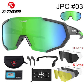 Óculos de Ciclismo X-TIGER com Lentes Polarizadas e Fotocromáticas!