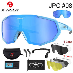 Óculos de Ciclismo X-TIGER com Lentes Polarizadas e Fotocromáticas!