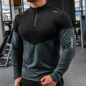 Camisa De Manga Comprida Fitness De Compressão Para Homens - My Store