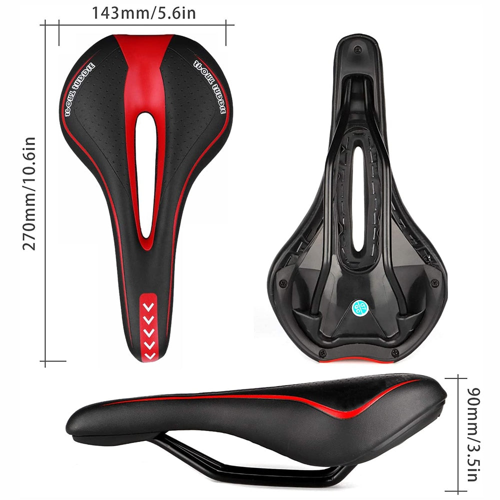 MTB Mountain Road Bike Seat Comfortable Gel Bicycle Saddle Shockproof Cycling Cushion Exercise Bike Saddle for Men Women