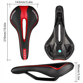 MTB Mountain Road Bike Seat Comfortable Gel Bicycle Saddle Shockproof Cycling Cushion Exercise Bike Saddle for Men Women