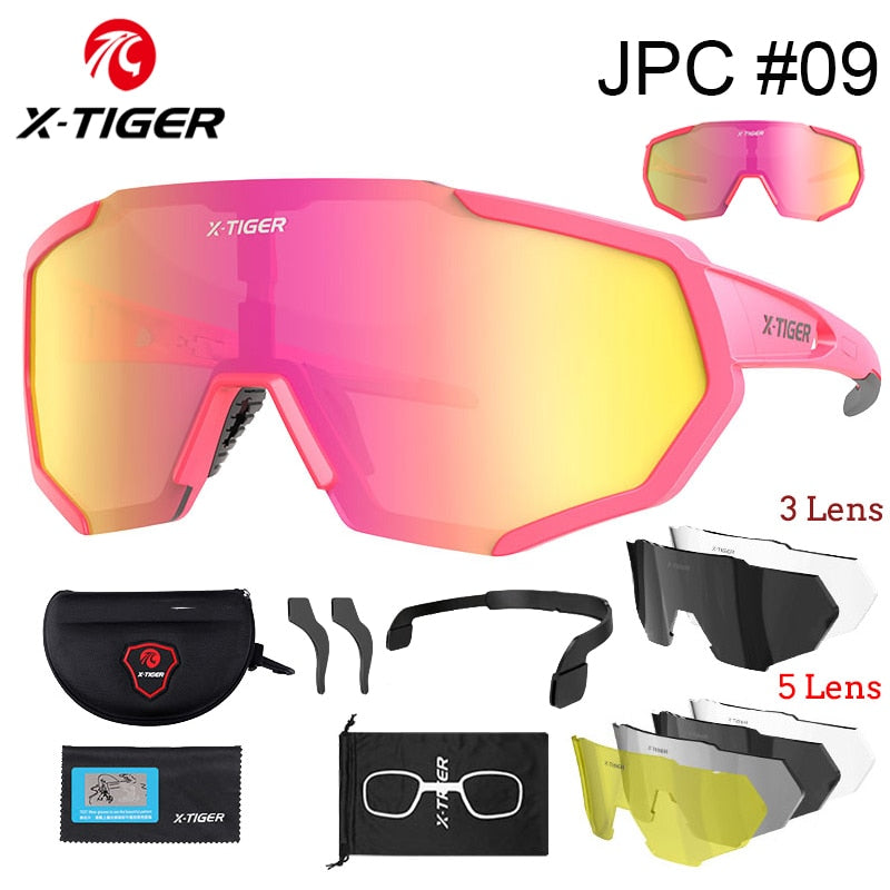 Óculos de Ciclismo X-TIGER com Lentes Polarizadas e Fotocromáticas!