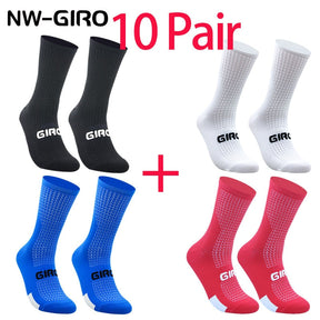 10 Pares de Meias Esportivas Unissex NW-GIRO, projetadas especialmente para ciclismo, corrida, basquete, caminhadas, tênis, esqui e muito mais!