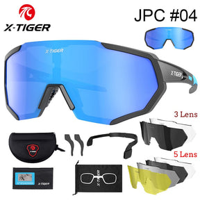 Óculos de Ciclismo X-TIGER com Lentes Polarizadas e Fotocromáticas!