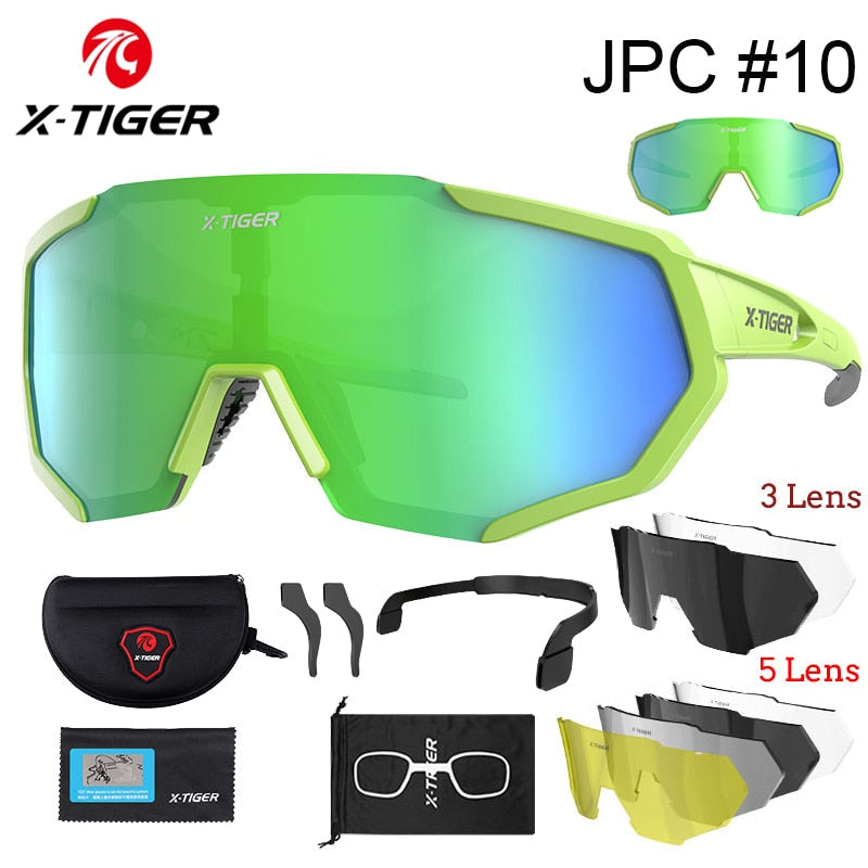 Óculos de Ciclismo X-TIGER com Lentes Polarizadas e Fotocromáticas!