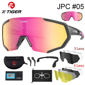 Óculos de Ciclismo X-TIGER com Lentes Polarizadas e Fotocromáticas!