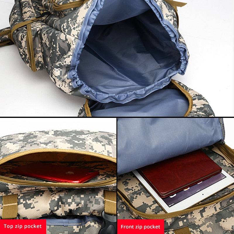 Mochila de Camuflagem Grande - À prova d'água